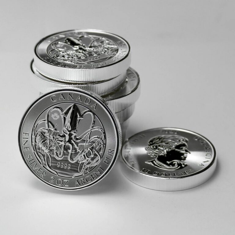 Silver Price Forecast: $100/oz in 2026 Sparks Investor Optimism and Caution Close-up of Canadian silver coins highlighting intricate designs and monetary value.